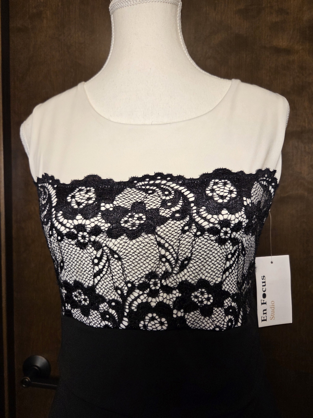 Enfocus Studio Black & White Dress NWT